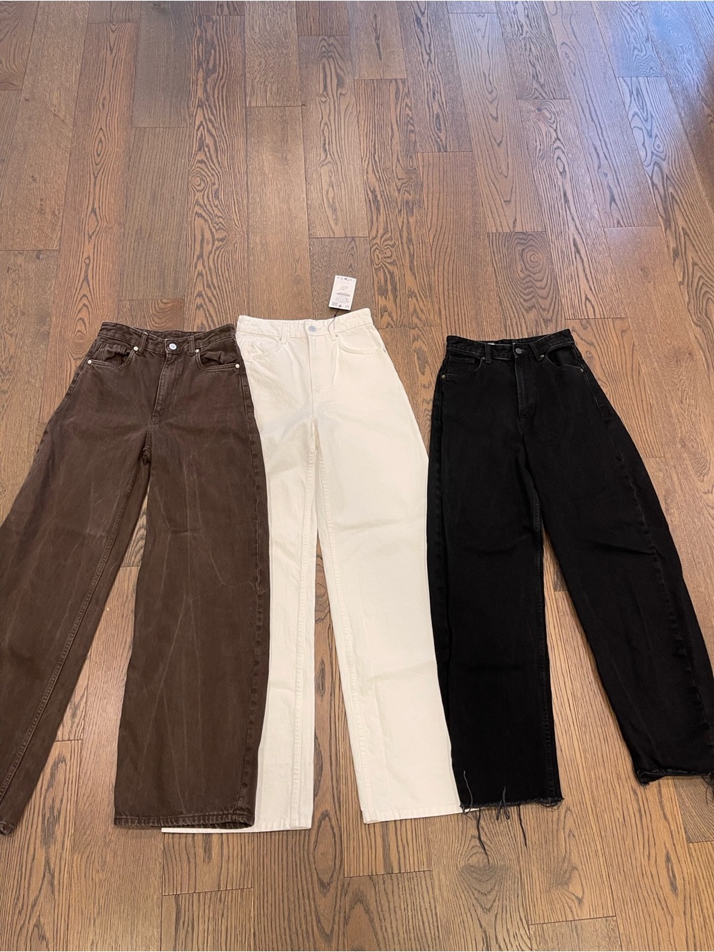 NWT Lot 3 Pairs Zara Jeans High Rise Barrel Wide sz 2